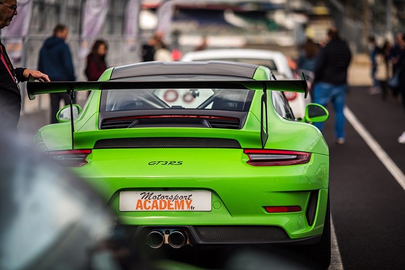 Porsche GT3 RS Verte Vu de Dos